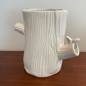 Sherry Olsen woodgrain ceramic vase.